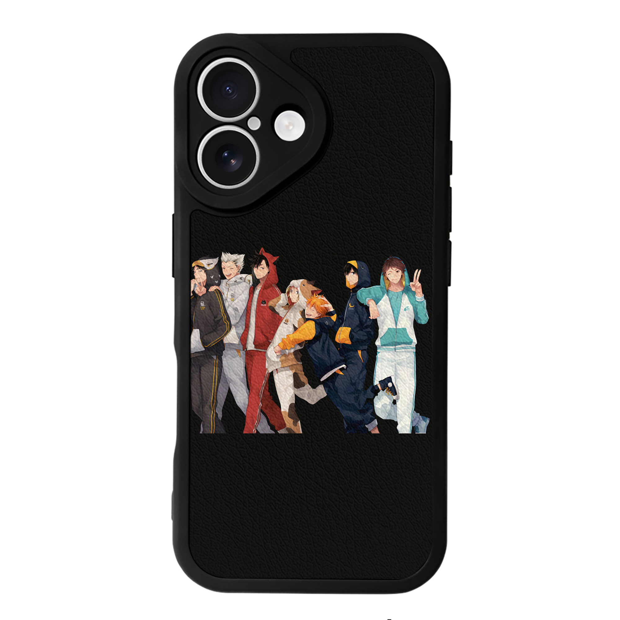 （画像用） ハイキュー!! Haikyu!! 【iPhone 16シリーズ対応】シリコンスマホケース（レザー調） 材質：シリコン